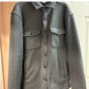 Peter Millar Gray Wool-Blend Military Field Jacket